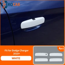4PCS Exterior White Door Handle Covers For Dodge Charger 2010-2023 Accessories