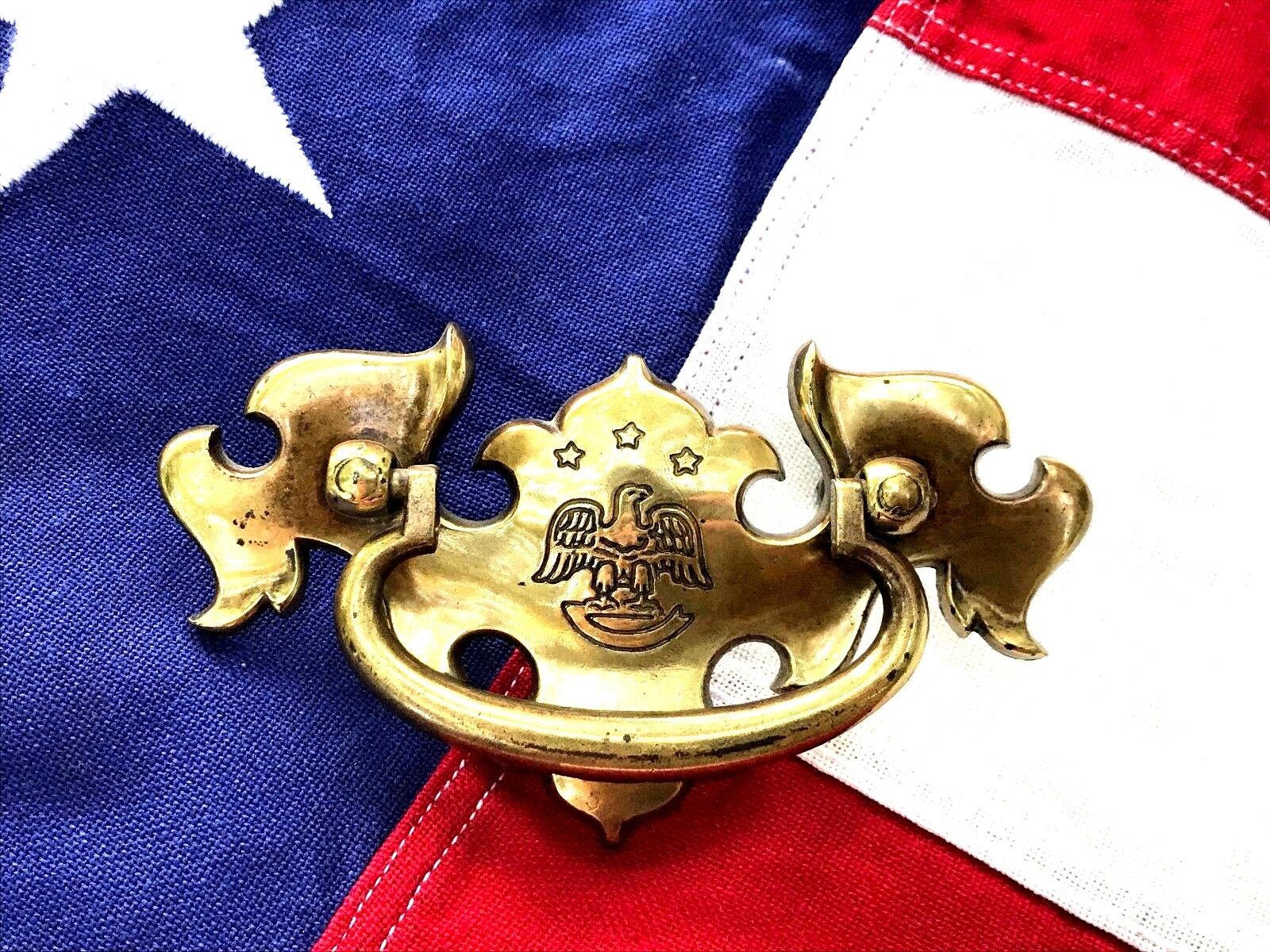 Bald Eagle Brass Antique Hardware Colonial Chippendale Drawer Pull 2 1/2” center