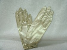 Vintage Ladies Dress Gloves--Shimmery Gold ---Stretch-New/Unused