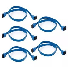5-Pack 18  SATA III Cables Straight to Straight Angle SSD HDD Hard Drive Blue