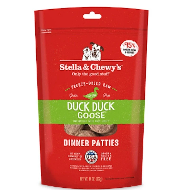 25oz 709g Stella Chewy s Freeze Dried Raw Duck Duck Goose Dinner Patties