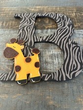 Kids Wood Decor Home Wall Art Sign Letter B 8 X 10