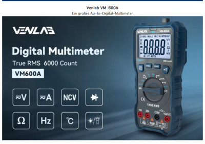 Multimeter Mit 6000 Zählungen, True RMS Auto-Ranging Digital,Venlab Strommessger