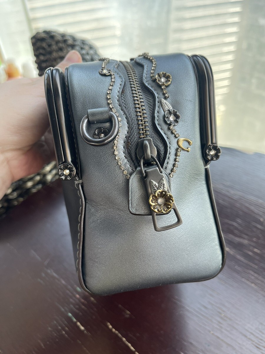 Coach 1941 Kiss Lock crossbody Bag Glovetanned Leather Rare