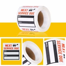 300PCS Oil Change Service Reminder Stickers Window Lite Sticker Pack 2"x2" US