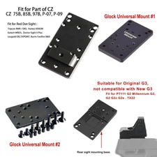 Tactical Optics Universal Mount Plate for Taurus PT111 G2 G2C/CZ 75B 85B/Glock