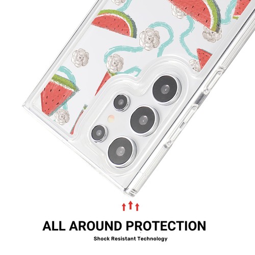 For Samsung Galaxy S24 Ultra S23 FE Case Shockproof Cute Fruit Clear Phone Cover - Picture 28 of 41