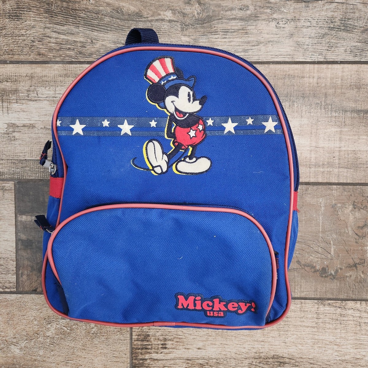 HOT Blue Kids Backpacks Disney Vintage Mickey USA Kids
