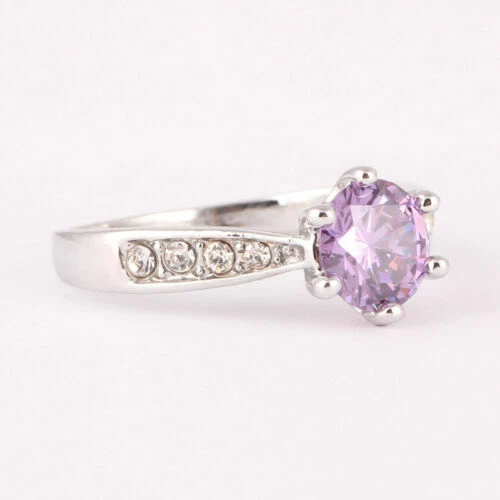 Tanzanite White Gold Filled Fashion Rings