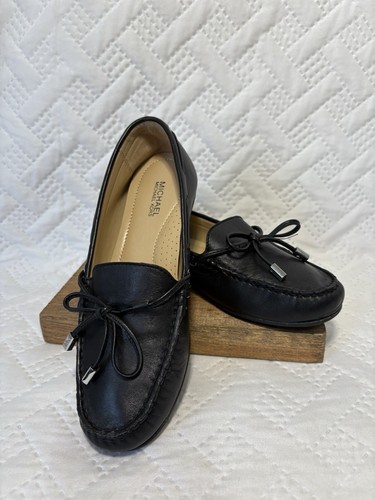 Michael Kors Daisy Driving Moccasin Black Leather Flats Loafers Women’s Size 6M - Picture 9 of 14