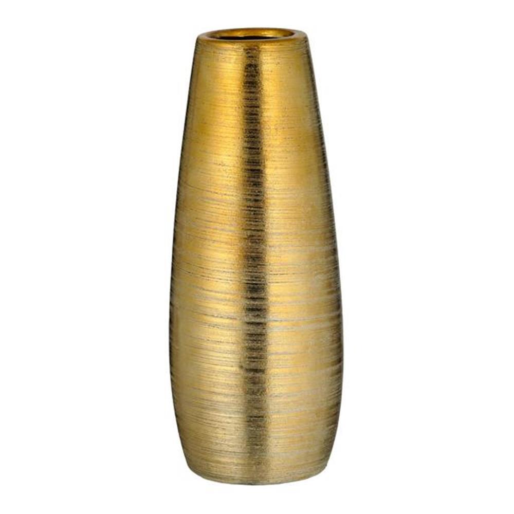 Vase Gold Steinzeug Matt 25 x 9,5 cm