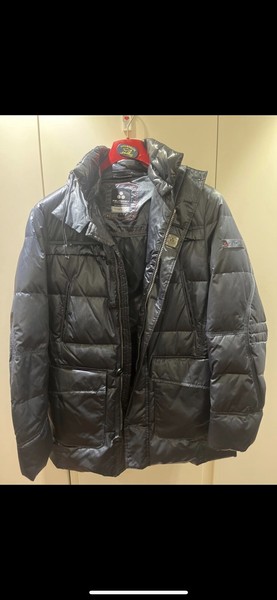 Abrigo Plumas Peuterey Hombre Talla L Color Azul Marino