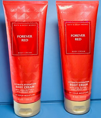 $$$AVE ~ FOREVER RED ~ 2PK ~ BODY CREAM ~ Bath & Body Works ~ SHIPS FREE!