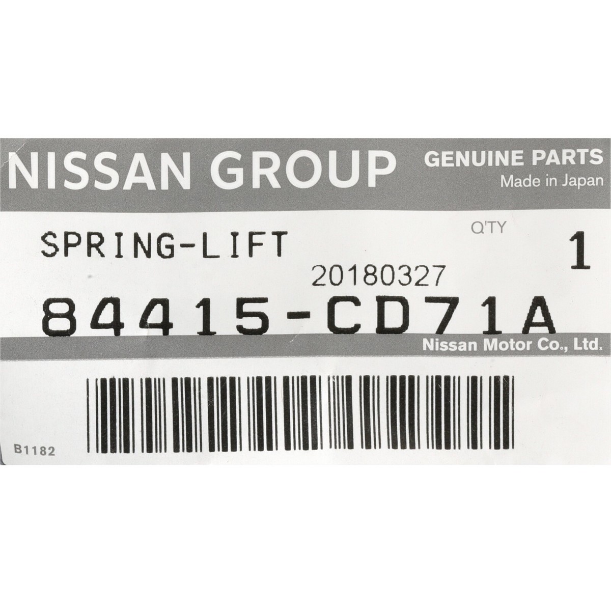 03-08 Nissan 350Z Coupe Rear Deck Lift Gate Pop Up Spring OEM NEW