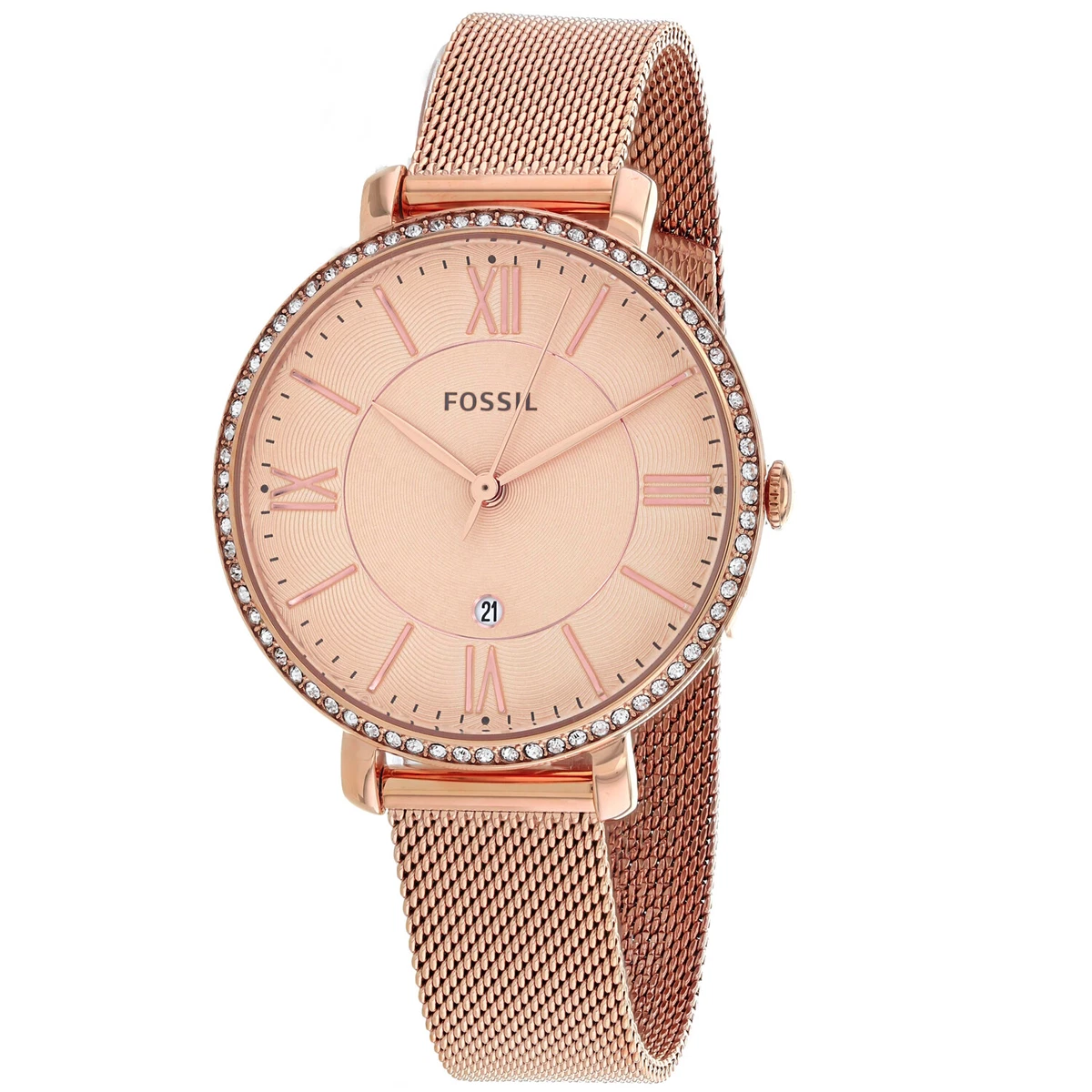 Fossil Women s Jacqueline Rose gold Dial Watch ES4628
