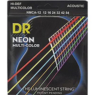 DR NMCA-12 Neon Hi-Def Multi-Color Akustik Saiten 12-54