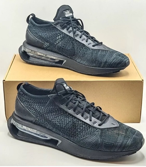 Size 13 - Nike Air Max Flyknit Racer Triple Black for sale