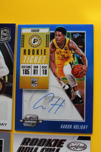 2018 5 ROOKIE CARDS/1 2ND YEAR AARON HOLIDAY ALL AUTOGRAPHED WITH TWO SERIAL # - Picture 5 of 10