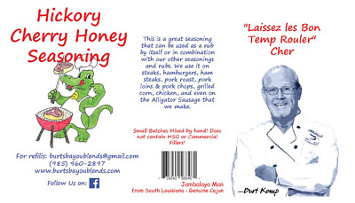 Hickory Cherry Honey Seasoning, Burt's Bayou Blends Seasoning