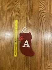 Letter A Wondershop Monogram Mini Christmas Stocking Initial Red Knit Target