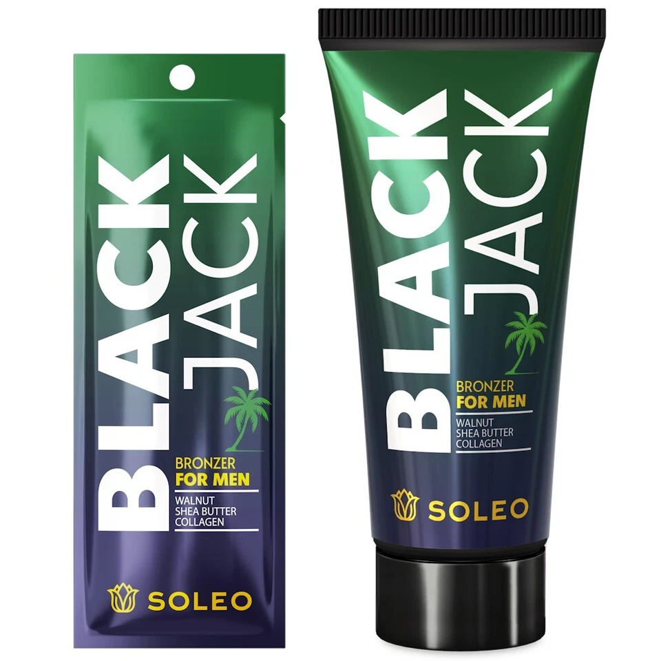 Soleo Black Jack Bronzer for Men sunbed tanning lotion cream