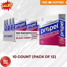 12 Pack Propel Powder Packets Black Cherry Electrolytes, Vitamins & Antioxidants