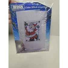 Design Works Crafts Santa Cross Stitch Kits Greeting Card