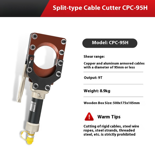 Split-type Hydraulic Cable Cutter for Copper and Aluminum Armored Cables - Picture 18 of 20
