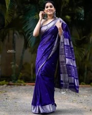 Designer Sari Bollywood Bridal Silk Saree Blouse South Indian Party Wear Saree