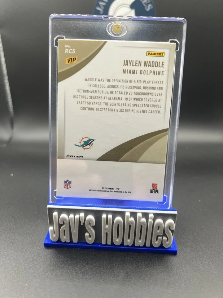 2022 National VIP Jaylen Waddle Rookies Snakeskin No RC5 SSV - Image 3 of 3