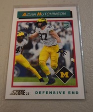 Aidan Hutchinson 2022 Panini Score Retro Rookie Football Card # 186 Lions