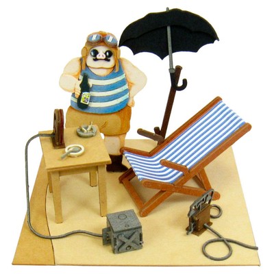(JAPAN) Sankei Studio Ghibli mini Porco Rosso Porco Hideout Paper Craft MP07-23