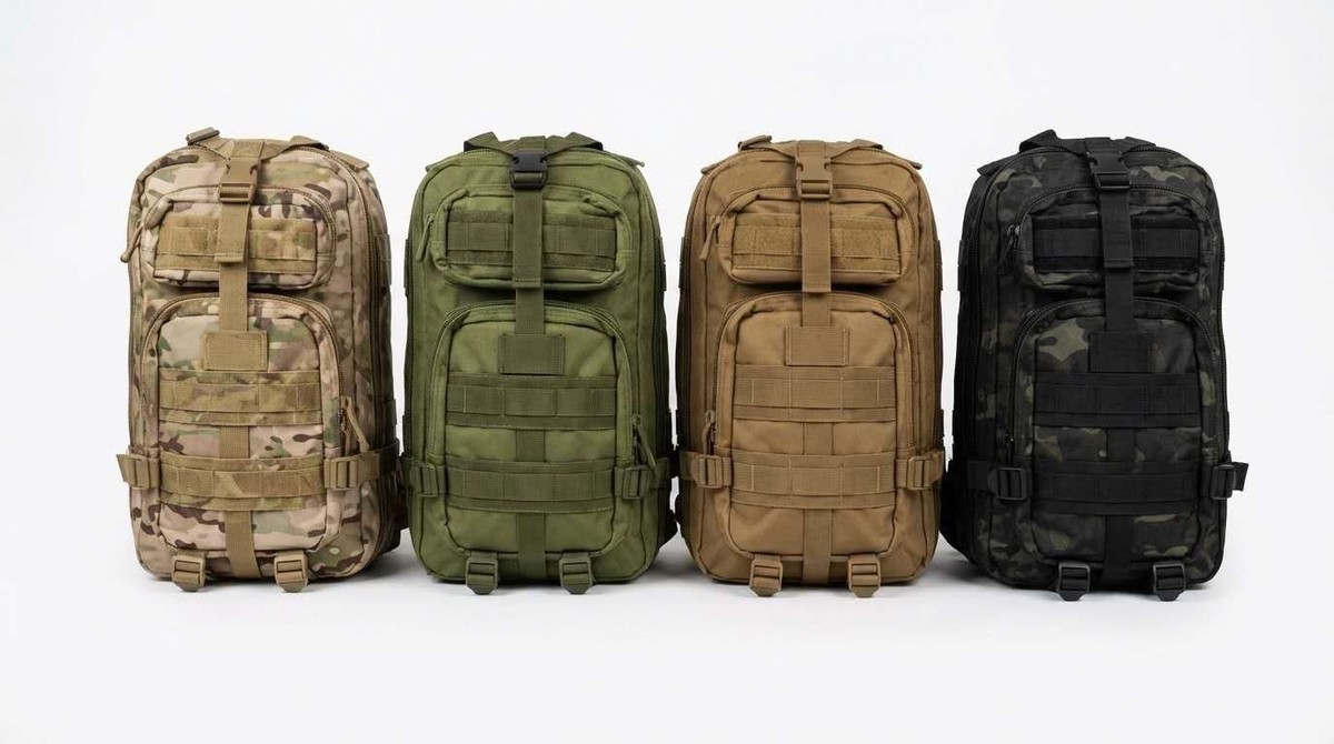 30L Military Tactical Backpack Army Camo Molle Assault Bag Outdoor Hiking Campin