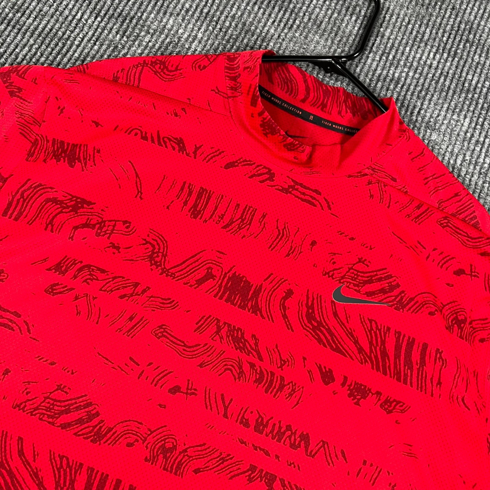 Nike Tiger Woods Dri Fit ADV Shirt Mens XL Extra Large Red S
