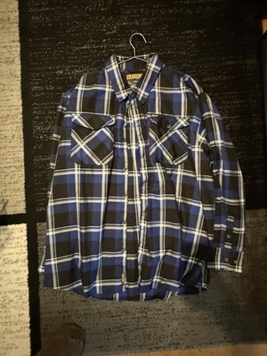 Dixxon Flannel Men's Long Sleeve Plaid Shirt 5X CPT Blue Black