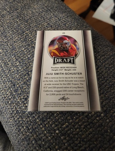 2017 Leaf Draft Football JuJu Smith-Schuster #45 RC USC Trojans - Picture 2 of 2