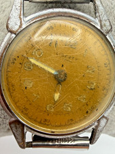 Vintage Men's Liberty Swiss Mechanical Silver Tone Watch WORKS