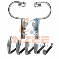 Mouth Gag Boyle Davis 2,Frame With 5 Blades Set Dental Surgical Instruments