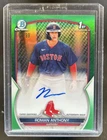 2023 Bowman Roman Anthony Chrome Auto Green Refractor 1st Prospect #/99 Red Sox