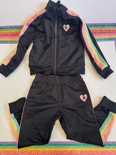 Hurley 2-Piece Tracksuit Set Full Zip Rainbow Stripe Jacket Pants 3T