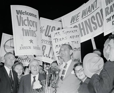 Senator Lyndon Johnson of Texas majority leader of Senate shown a- 1956 Photo