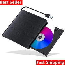 External CD/DVD Drive for Laptop USB 3.0 Burner +/-RW Portable DVD Player CD ROM
