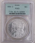 1884-O Morgan Silver Dollar PCGS MS 63 US Mint $1 Coin New Orleans Mint