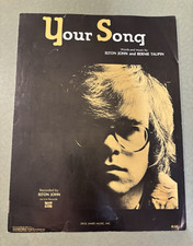 Elton John &ldquo;Your Song&rdquo; Sheet Music Piano/Guitar Solo Pop/Rock Dick James Music