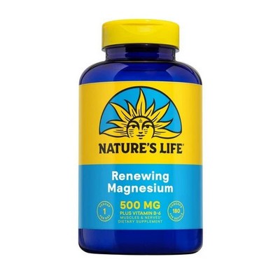 Renewing Magnesium 180 Veg Caps 500 Mg by Nature's Life