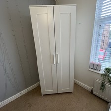 IKEA Brimnes Two Door Wardrobe - White - with details - RRP £149