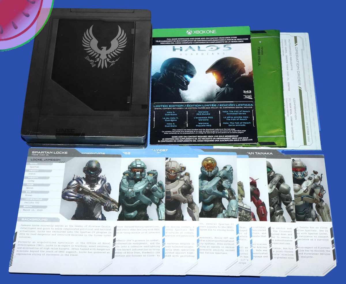 GENUINE Xbox one HALO 5 GUARDIANS Empty Digital Edition Steelbook