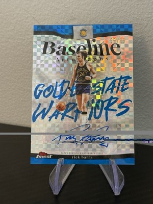 2025-26 TOPPS FINEST BASELINE AUTOGRAPHS BA-RB RICK BARRY 99/99 BOOKEND!