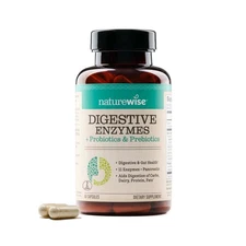 NatureWise Digestive Enzymes with Probiotics & Prebiotics - 60 Capsules