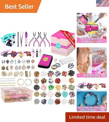 Empower Your Creativity: Natural Stone Jewelry Kit with Video for Adults & Teens